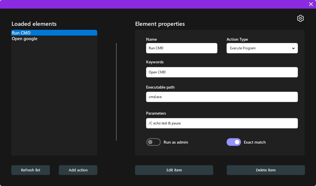 Project screenshot